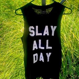 Black Fifth Sun Medium “Slay All Day” tank top